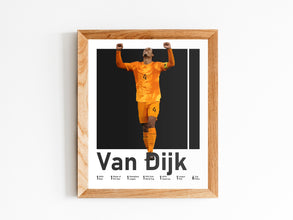 Virgil van Dijk Poster, Netherlands Football Art, Sport Room Decor Sport Poster 1571051772
