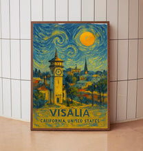 Visalia Poster Print, Visalia Travel Poster, Visalia Van Gogh Style Wall Art, Visalia, California, United States