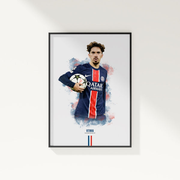Vitinha Paris Saint-Germain Poster Ligue 1 Football Wall Art 4343252189