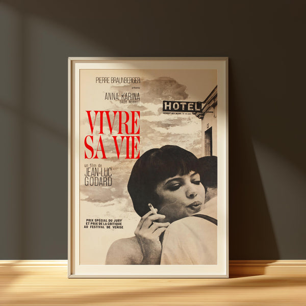 Vivre Sa Vie Movie Poster Jean-Luc Godard Movie Poster Vivre Sa Vie French New Wave Classic Film Poster French New Wave Film Print Godard 4381699774