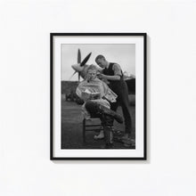 WW2 Barber Shop Print, Pilot Haircut Poster, Black and White Wall Art, Vintage Print, Photography Prints, Museum Quality Photo Art Print 1620778923
