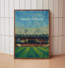 W Ham Football Contemporary Poster, London Stadium Art Print Illustration