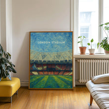 W Ham Football Contemporary Poster, London Stadium Art Print Illustration