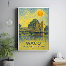 Waco Poster Print, Waco Travel Poster, Waco Van Gogh Style Wall Art, Waco, Texas, United States
