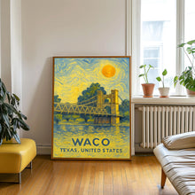Waco Poster Print, Waco Travel Poster, Waco Van Gogh Style Wall Art, Waco, Texas, United States