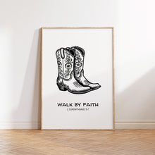 Walk By Faith Western Christian Wall Art Cowboy Decor Bible Verse Poster Digital Download Christian Apartment Decor Housewarming Gift Prints 1820548867