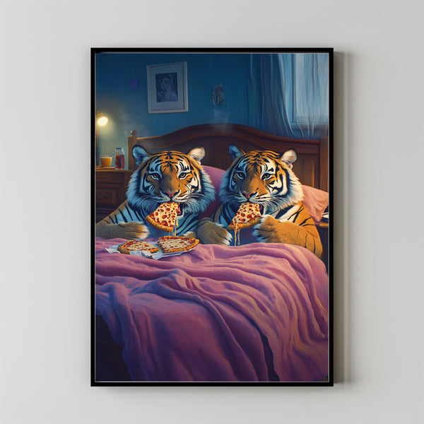 Wall Art, Maximalist Tiger Print, Dopamine Bedroom Decor, Gift for Wife, Valentines Day Gift