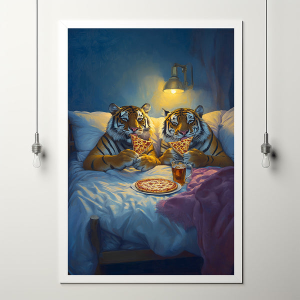 Wall Art, Maximalist Tiger Print, Dopamine Bedroom Decor, Gift for Wife, Valentines Day Gift3