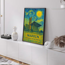 Warren Poster Print, Warren Travel Poster, Warren Van Gogh Style Wall Art, Warren, Michigan, United States