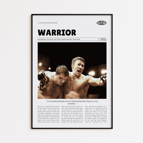 Warrior, Gavin O'Connor, Retro Movie Poster, Custom Movie Poster 4421168742