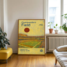 Washington Commanders Stadium Poster, Commanders Poster, Minimalist, Helvetica, Mid-Century Modern, Football Art, Football Stadium Poster