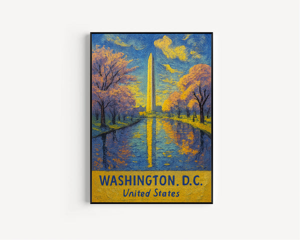 Washington DC Travel Print, Washington D.C. - United States Travel Gift, Printable City Poster, Wall Art, Wedding Gift