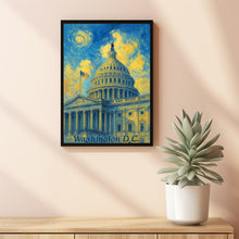 Washington DC, USA Anime Art, Capitol Building Canvas, Poster, American Landmark, Travel Print, US History, Architecture, Gift Idea