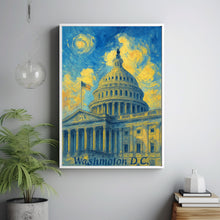 Washington DC, USA Anime Art, Capitol Building Canvas, Poster, American Landmark, Travel Print, US History, Architecture, Gift Idea