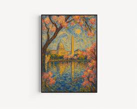 Washington DC, Washington art print, Washington art prints, Washington wall art, Washington poster, Cherry Blossom Wall Art, Washington gift
