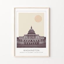 Washington Poster Print, Washington Travel Poster, Washington Minimalistic Wall Art, Washington, District of Columbia, United States 1882437857