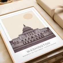 Washington Poster Print, Washington Travel Poster, Washington Minimalistic Wall Art, Washington, District of Columbia, United States 1882437857