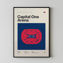 Washington Wizards Poster, Capital One Arena Print, Mid Century Modern Basketball Poste-QCLE3F