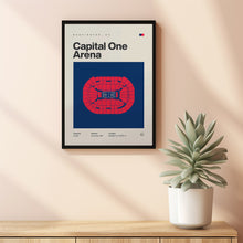 Washington Wizards Poster, Capital One Arena Print, Mid Century Modern Basketball Poste-QCLE3F