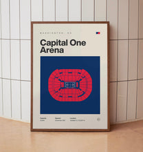 Washington Wizards Poster, Capital One Arena Print, Mid Century Modern Basketball Poste-QCLE3F