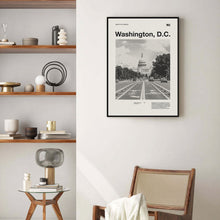 Washington, D.C. City Art Print  Washington, D.C. Poster  Washington, D.C. Wall Art  Mid Century Poster  Travel Print Art 1580049437