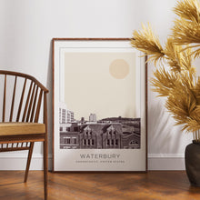 Waterbury Poster Print, Waterbury Travel Poster, Waterbury Minimalistic Wall Art, Waterbury, Connecticut, United States 1868249656