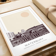 Waterbury Poster Print, Waterbury Travel Poster, Waterbury Minimalistic Wall Art, Waterbury, Connecticut, United States 1868249656