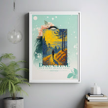 Watercolor Painting, Trail Running Print, Outdoor Adventure Poster, Wall Art, Gift for Trail Runner, Mountaineering, C30-914