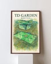 Watercolor TD Garden Poster  Boston Celtics Basketball Wall Art 4410268631