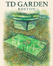 Watercolor TD Garden Poster  Boston Celtics Basketball Wall Art 4410268631