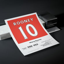 Wayne Rooney Legend Stats Football Print 889480953