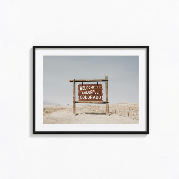 Welcome to Colorful Colorado Print, Colorado Sign Wall Art, Vintage Print, Photography Prints, Museum Quality Photo Art Print 4313947436
