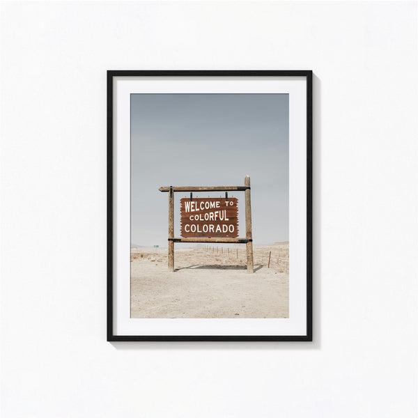 Welcome to Colorful Colorado Print, Colorado Sign Wall Art, Vintage Print, Photography Prints, Museum Quality Photo Print 1803966534