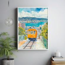 Wellington Travel Poster, Travel Print of Wellington, New Zealand Art Lovers Gift