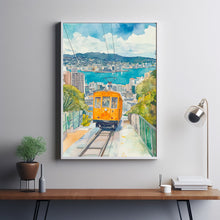 Wellington Travel Poster, Travel Print of Wellington, New Zealand Art Lovers Gift