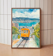 Wellington Travel Poster, Travel Print of Wellington, New Zealand Art Lovers Gift