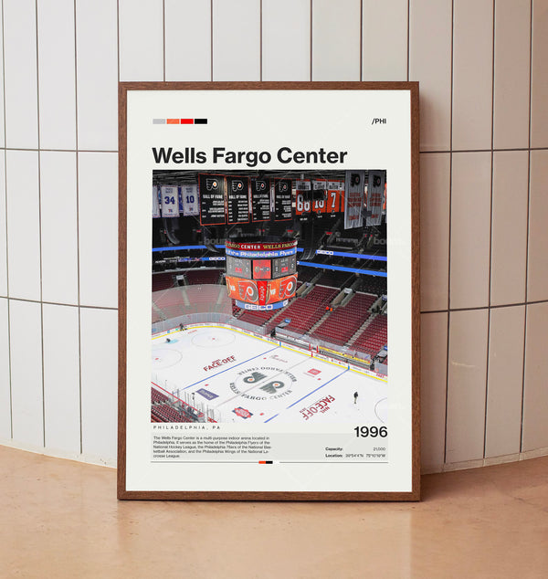Wells Fargo Center Poster, Philadelphia Flyers Poster Print, NHL Arena Poster, Hockey Fan Gift Print