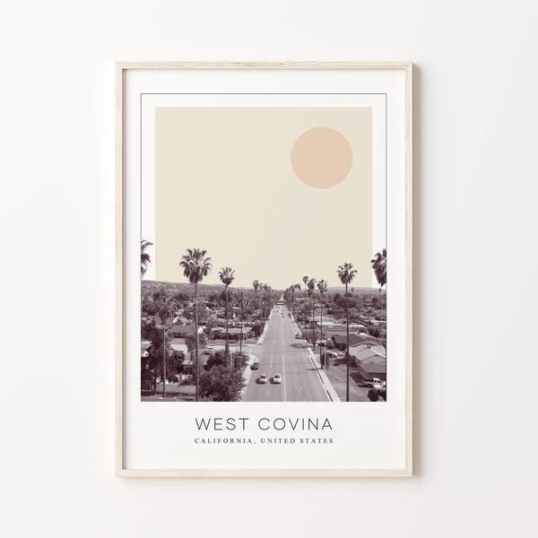 West Covina Poster Print, West Covina Travel Poster, West Covina Minimalistic Wall Art, West Covina, California, United States 1868247858