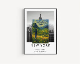 West Highland Way Poster, Hiking Poster, Original Print, National Park Poster, Glencoe, Scottish Highlands, Gift for Hikers, Scotland Print