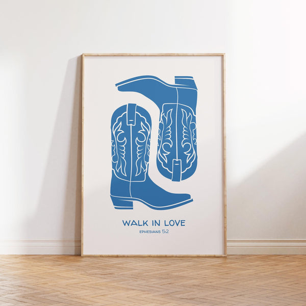 Western Cowboy Boots Print Christian Bible Verse Wall Art (Digital Download) 1787756536