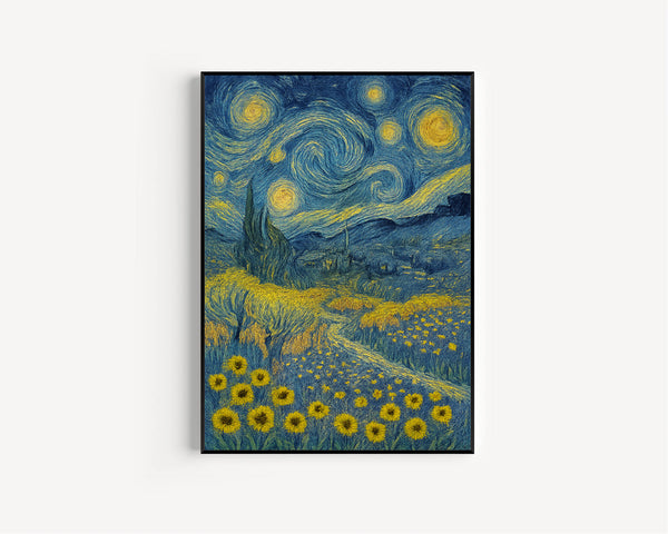 Western art print Vintage retro wall art Botanical prints midcentury modern wall art Sunset wall art matisse wall art van gogh Texas art (3)