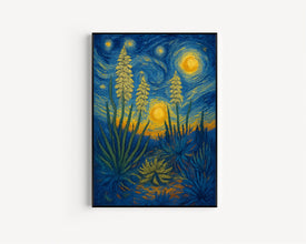 Western art print Vintage retro wall art Botanical prints midcentury modern wall art Sunset wall art matisse wall art van gogh Texas art (2)