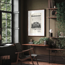 Westminster Print  Westminster Poster  Westminster Wall Art  Mid Century Poster  Travel Print Art  California 1595544474