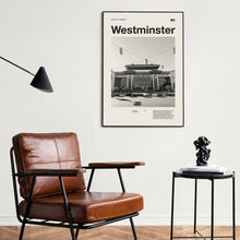 Westminster Print  Westminster Poster  Westminster Wall Art  Mid Century Poster  Travel Print Art  California 1595544474