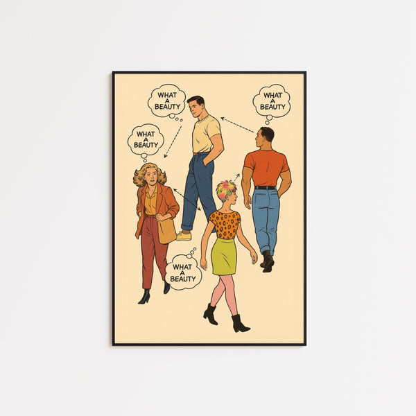 What a Beauty Queer Poster – Retro Comic Style LGBTQ+ Wall Art 4311881325