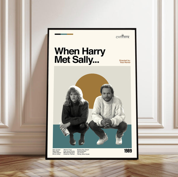 When Harry Met Sally Poster - Movie Poster - Midcentury Modern Art - Minimalist Print - Retro Poster - Vintage Print Art - Gifts for him 4379615932