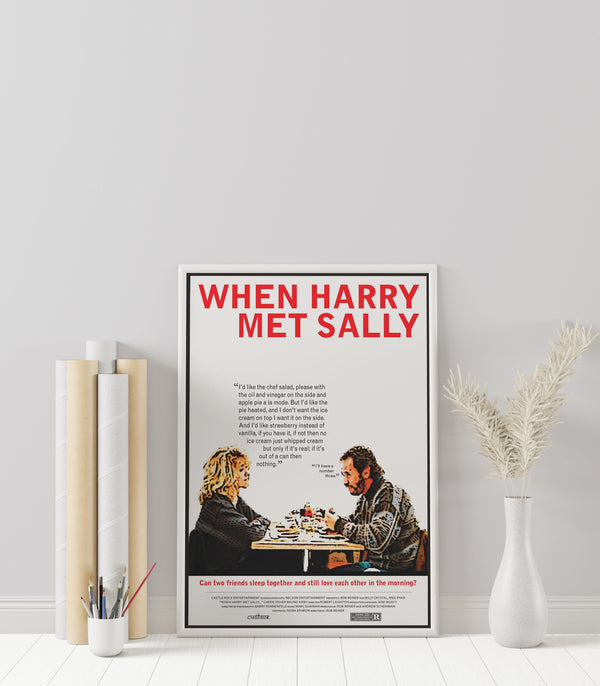 When Harry Met Sally Poster - Rob Reiner - Minimalist Movie Poster - Vintage Retro Art Print - Custom Poster - Wall Art Print - Home Decor 1524204141