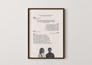When Harry Met Sally Script Poster Famous Scene, Retro Movie Art (Digital or Framed) 4300333958