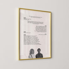When Harry Met Sally Script Poster Famous Scene, Retro Movie Art (Digital or Framed) 4300333958