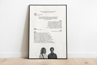 When Harry Met Sally Script Poster Famous Scene, Retro Movie Art (Digital or Framed) 4300333958